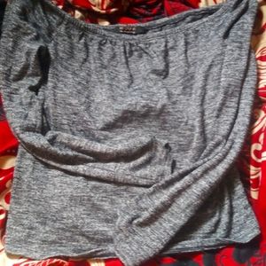 M Forever21 Women's Dark Gray Off Shoulder Top